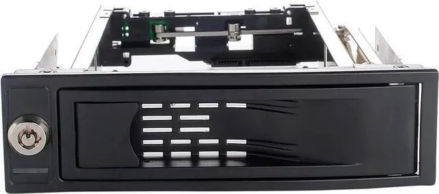 Main image of 5.25in Trayless Hot Swap Mobile Rack for 3.5in Hard Drive - Internal SATA Backplane Enclosure - Lockable drive bay with SATA Power Cable and Led Light