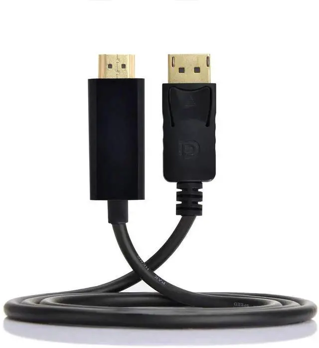 Alt view image 3 of 6 - DisplayPort to HDMI Display Cable,Gold-Plated DisplayPort Male to HDMI Male Uni-Directional Adapter 1920x1200 1080P 6ft