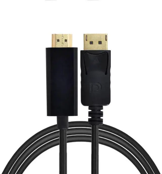Alt view image 2 of 6 - DisplayPort to HDMI Display Cable,Gold-Plated DisplayPort Male to HDMI Male Uni-Directional Adapter 1920x1200 1080P 6ft