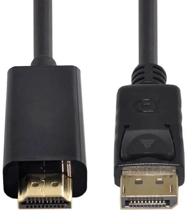 Main image of DisplayPort to HDMI Display Cable,Gold-Plated DisplayPort Male to HDMI Male Uni-Directional Adapter 1920x1200 1080P 6ft