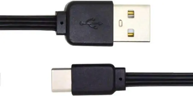 Alt view image 5 of 7 - USB C Short Flat Cable, USB 2.0 Type A Male to USB C Male 4 Wires 5V 2A Charge Data Extension Silicone Cable 4 Wires 30AWG 13cm