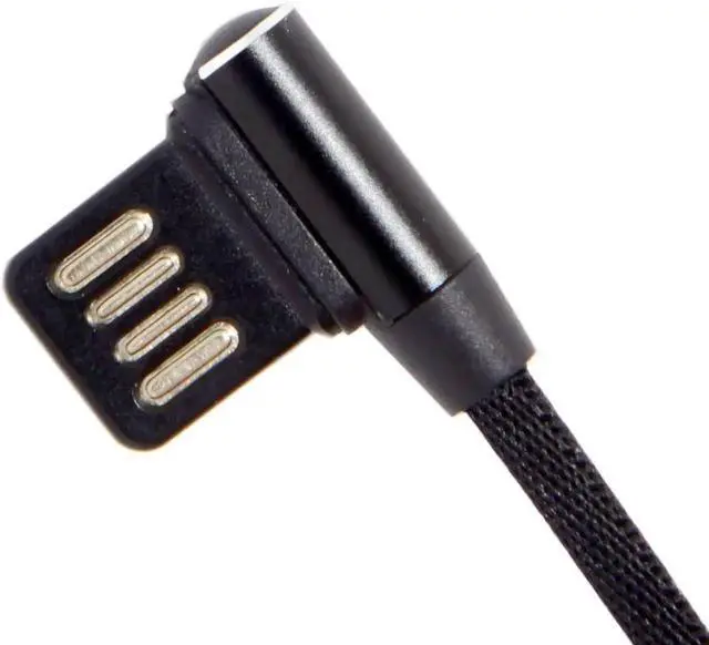 Alt view image 3 of 7 - 5.91 Inch Short USB C Cable,Dual 90 Degree Angled USB 2.0 to USB C Data Charging Extension Nylon Braided Cable for Power Bank