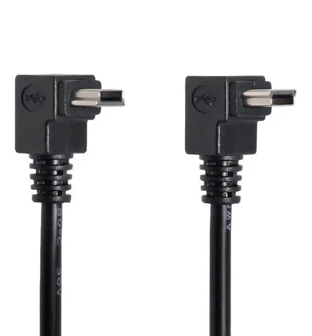 Alt view image 5 of 7 - 2 Pack Mini USB Extension Cable USB 2.0 Mini USB 5Pin Male to Female 90 Degree Angled Data Power Extension Cable Adapter 0.2M