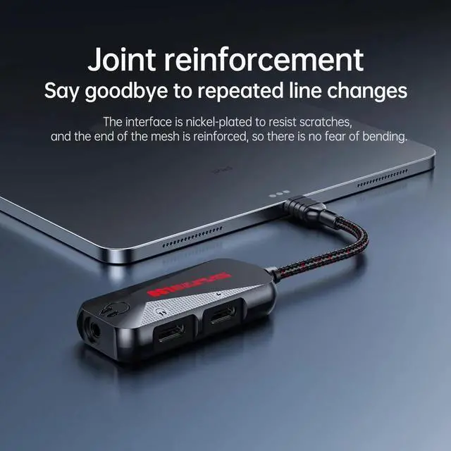 Alt view image 7 of 7 - USB C to 3.5mm / USB C Audio Adapter and Charger 3 in 1 Hi-Res 32bit Aux to USB C with PD 60W Fast Charging Dongle Cable for iPhone 16/15 Pro Max/Galaxy/iPad Pro/Air (GS1-USBC 180°)