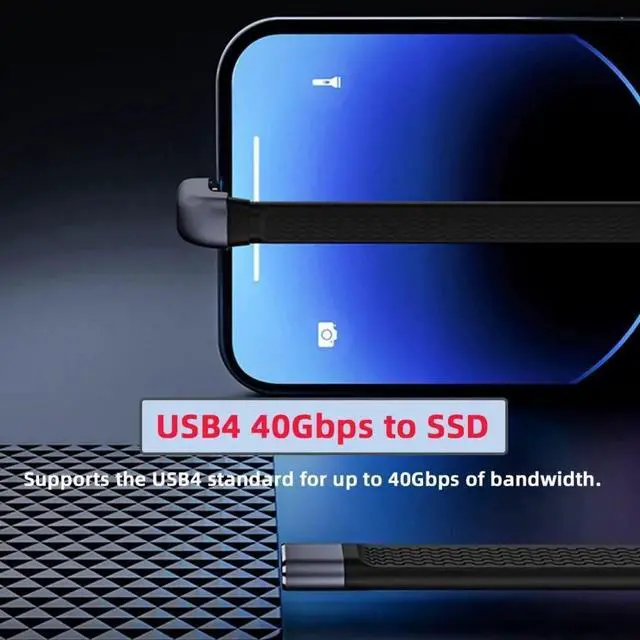 Alt view image 6 of 6 - USB C Short Cable USB4 Type C 40Gbps PD 240W Power 8K@60Hz Slim Flat U Shape Angled Extension Data Cable 13cm