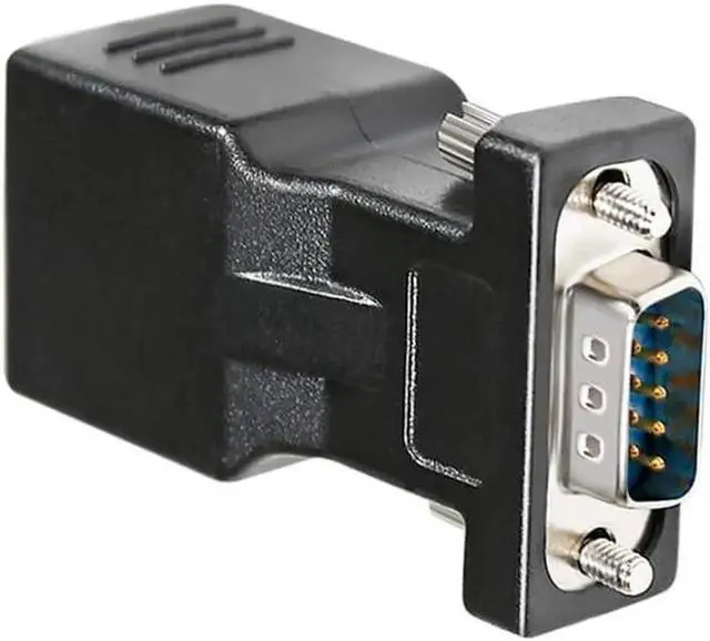 Alt view image 3 of 7 - DB9 to RJ45 Serial Adapter RS232 Male to RJ-45 Female Ethernet Converter Compatible with Standard 9 Pin RS-232 Devices