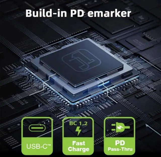 Alt view image 4 of 7 - 3 Pack USB C Digital Display Adapter, USB C to USB 3.0/USB C/8 Pin PD 35W/36W/140W Data Transfer Fast Charging Power Meter Tester Converter Adapter