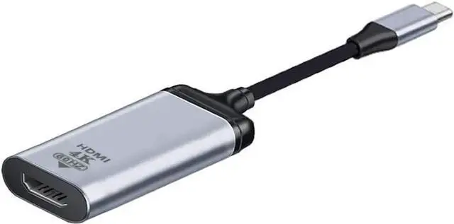 Alt view image 2 of 7 - HDTV Adapter 4K 60hz 1080P USB-C Type C Male to HDMI Female Cable for Tablet & Phone & Laptop