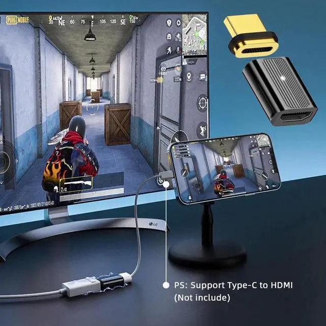 Alt view image 5 of 7 - HDMI Magnetic Connector HDMI 2.1 Male to Female 19Pin Contacts 8K Video Adapter for Laptop HDTV