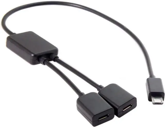 Alt view image 4 of 6 - USB 1 to 2 OTG HUB Cable USB2.0 Splitter with Chipset for Laptop PC Mouse Flash Disk