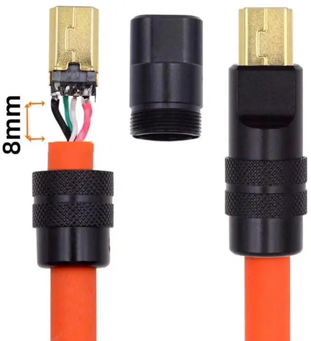 Alt view image 7 of 7 - Mini USB DIY Connector Aluminum Alloy Mini USB 2.0 5Pin Male Plug Port Repair Replacement Solder Adapter for OD 4.0-6.0mm Cable