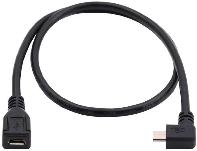 Alt view image 4 of 6 - Micro USB 2.0 5Pin Male to Female 90 Degree Left Angled Extension Cable for Tablet & Phone & MHL & OTG Extension