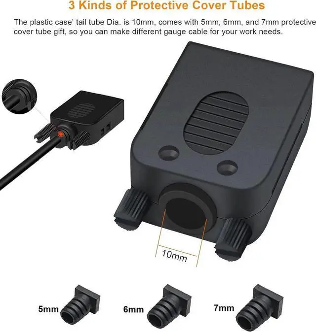 Alt view image 4 of 7 - DB9 Breakout Connector DB-9 Female RS232 Serial Adapter Solderless Module Board with Screw Terminals Block, Case, Long Bolts and Tail Pipes