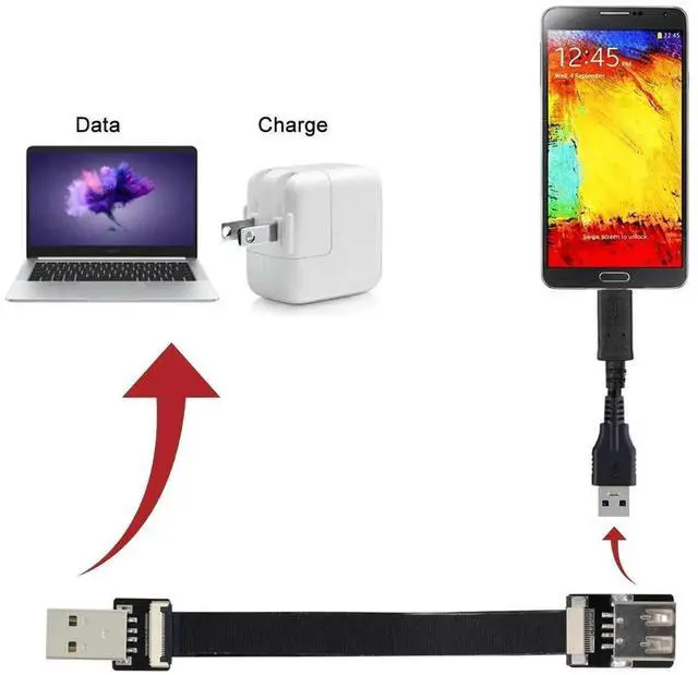 Alt view image 4 of 7 - USB 2.0 Male Flat Connector Support 480Mbps Data Transfer 5V Charging for Ribbon Cable,Raspberry Pi, GoPro,Drone, Camera, Gimbal
