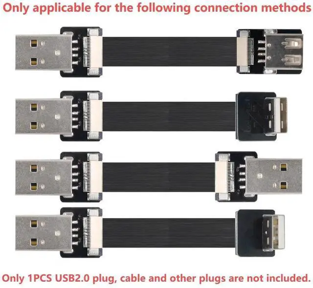 Alt view image 3 of 7 - USB 2.0 Male Flat Connector Support 480Mbps Data Transfer 5V Charging for Ribbon Cable,Raspberry Pi, GoPro,Drone, Camera, Gimbal