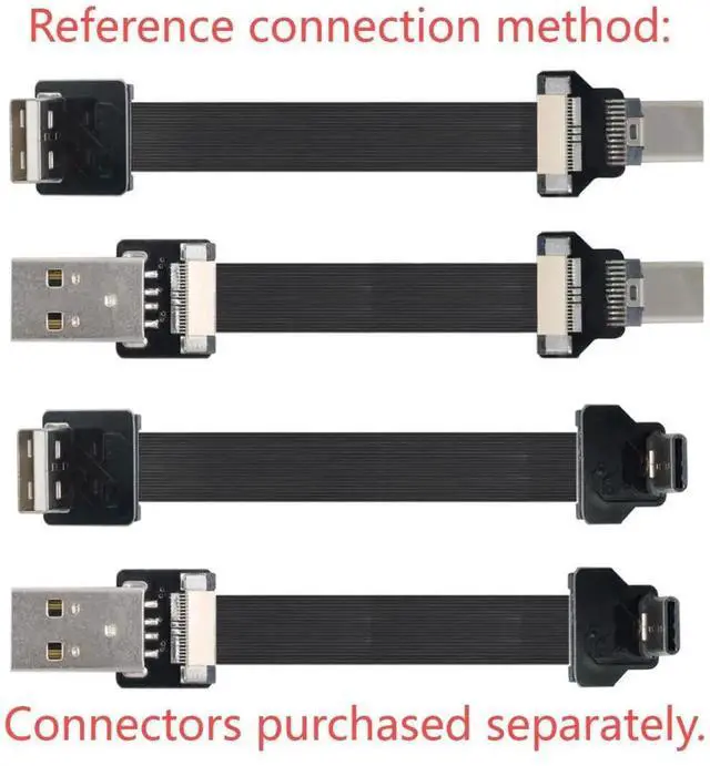 Alt view image 7 of 7 - USB 2.0 Male Flat Connector Support 480Mbps Data Transfer 5V Charging for Ribbon Cable,Raspberry Pi, GoPro,Drone, Camera, Gimbal