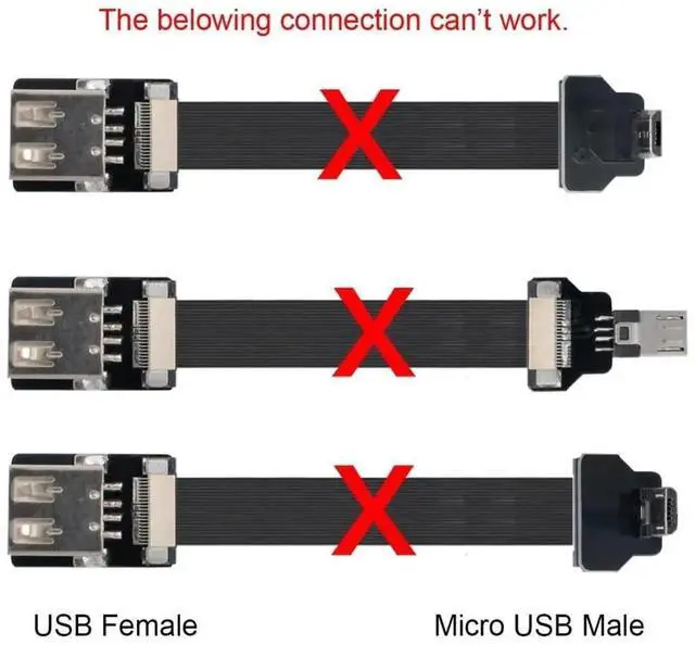 Alt view image 7 of 7 - USB 2.0 Male Flat Connector Support 480Mbps Data Transfer 5V Charging for Ribbon Cable,Raspberry Pi, GoPro,Drone, Camera, Gimbal