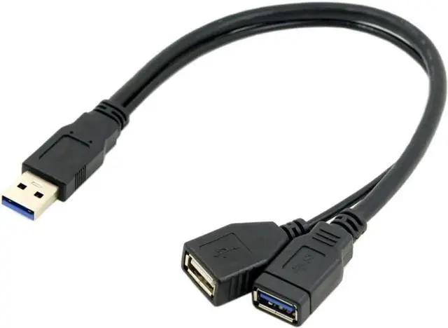 Alt view image 7 of 7 - USB 3.0 Splitter Y Cable USB 1 Male to 2 Female Extra Power Data Extension Cable for 2.5" Mobile Hard Disk
