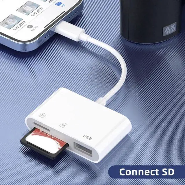 Alt view image 3 of 7 - 3 in 1 USB C to USB 2.0 TF Micro SD SDXC SDHC Card Reader Adapter 480Mbps Compatible with Laptop Tablet Phone