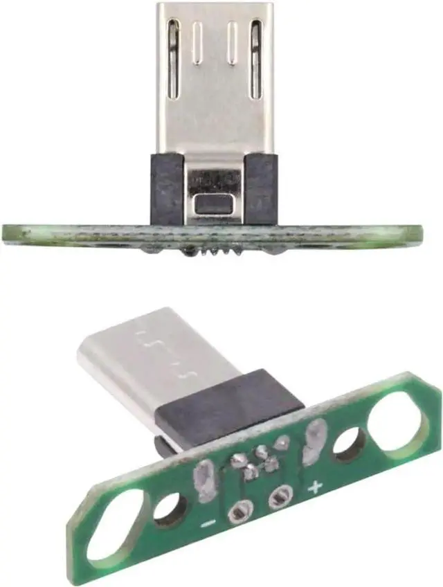 Alt view image 7 of 7 - 5 Pack USB 2.0 DIY Connector,Long Micro USB 2Pin Male Plug Port Repair Replacement Solder Adapter