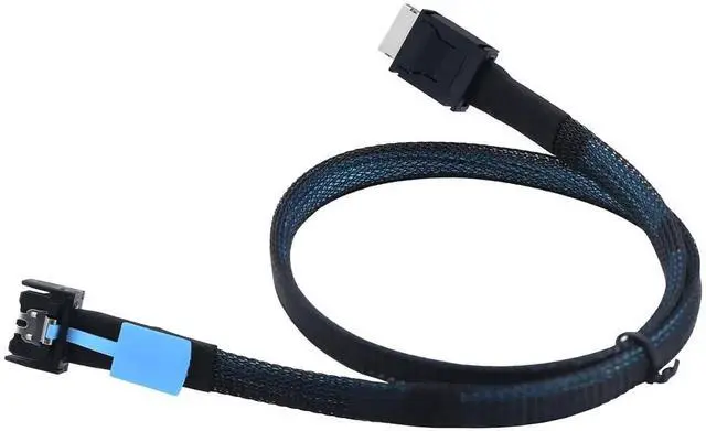 Alt view image 5 of 6 - PCIe MCIO Slimline SFF 8654 4i to Oculink SFF 8611 4i Server Cable 24Gbps High Speed Data Harness, 85 Ohm Impedance (0.5M)