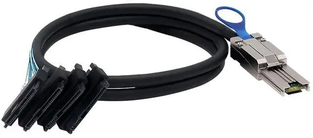 Alt view image 5 of 5 - Mini SAS HD SFF-8088 26P to 4* SAS 8482 Server Cable \u2013 6Gbps High Speed 26P to 4 Ports Data Transfer Cord, 28AWG Copper Wire (3M)