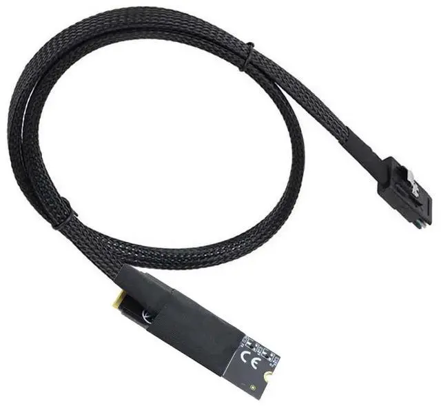 Alt view image 5 of 5 - M.2 M-Key NVMe 2260 to Mini SAS SFF-8087 Server Cable Plug and Play \u2013 12Gbps High Speed 30AWG Data Cable for RAID Controller, HDD, SSD (0.5M/19.68in)