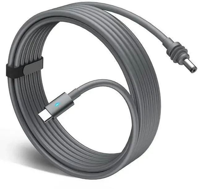 Main image of Mini USB-C to DC Power Cable Compatible with Starlink Mini, 100W with Colorful Breathing Light Waterproof Zinc Alloy Power Cord (196.85, Inches)