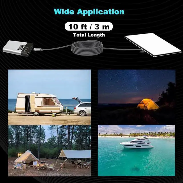 Alt view image 4 of 5 - Mini USB-C to DC Power Cable Compatible with Starlink Mini, 100W with Colorful Breathing Light Waterproof Zinc Alloy Power Cord (196.85, Inches)