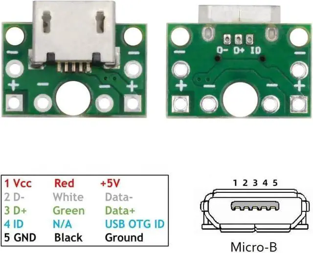 Alt view image 3 of 7 - 5 Pack USB 2.0 DIY Connector,Micro USB 6Pin Female Socket Port Repair Replacement Solder Adapter