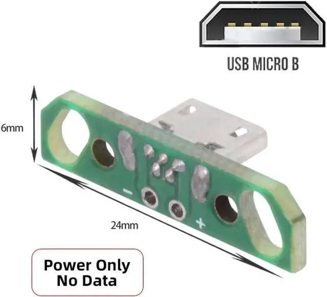 Alt view image 3 of 7 - 5 Pack USB 2.0 DIY Connector,Micro USB 2Pin Female Socket Port Repair Replacement Solder Adapter