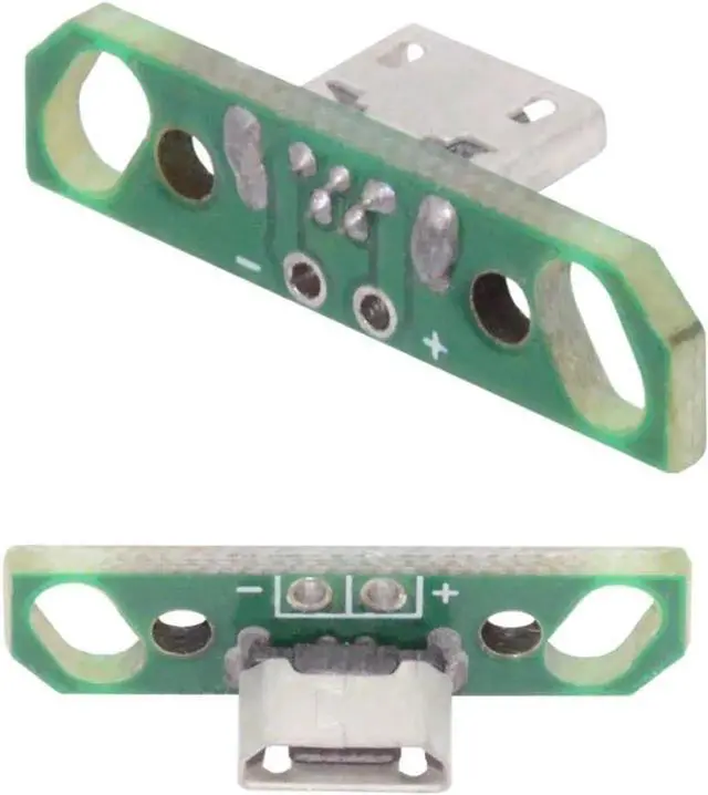 Alt view image 7 of 7 - 5 Pack USB 2.0 DIY Connector,Micro USB 2Pin Female Socket Port Repair Replacement Solder Adapter