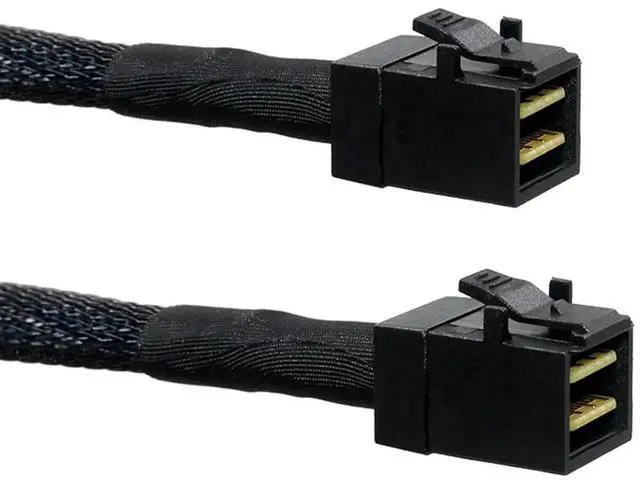 Alt view image 4 of 6 - 2 Pack Internal Mini SAS HD SFF-8643 to SFF-8643 Cable, Internal Mini SAS to Mini SAS Cable, 12Gbps, Compatible with RAID or PCI Express Controller(3.3FT/1M)