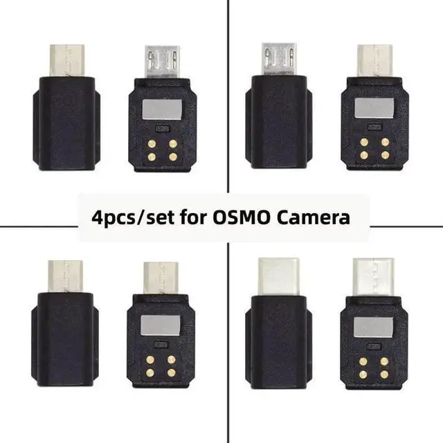Alt view image 4 of 7 - 4 Pack USB C & Micro USB to OSMO Pocket1/2 Connector Adapter Handheld Gimbal Camera Accessories