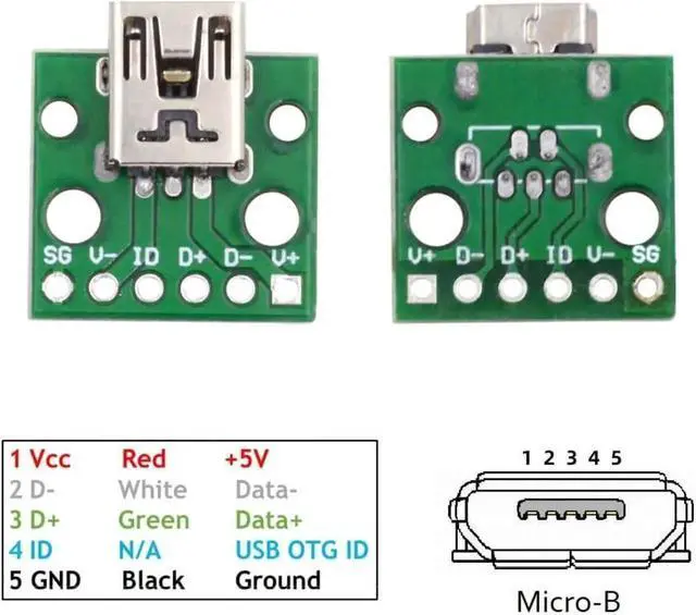 Alt view image 6 of 7 - 5 Pack USB 2.0 DIY Connector,Mini USB 6Pin Female Socket Port Repair Replacement Solder Adapter