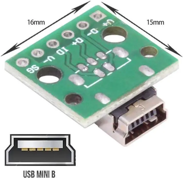 Alt view image 7 of 7 - 5 Pack USB 2.0 DIY Connector,Mini USB 6Pin Female Socket Port Repair Replacement Solder Adapter