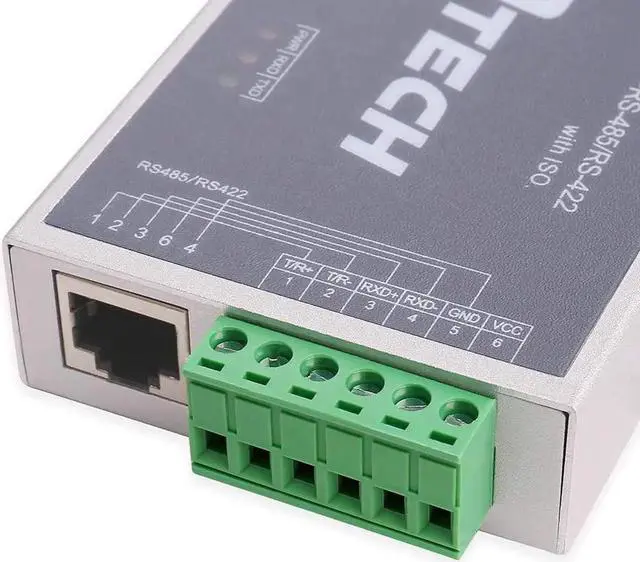 Alt view image 5 of 7 - Active Isolated RS232 to RS485 RS422 Converter with RJ45 Serial Port Terminal Board Power Adapter DB9 Cable Optical Isolation Protection 2.5kV