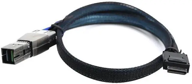 Alt view image 3 of 5 - 4i SFF-8611 to SAS SFF-HD 8644 4i Cable, 12Gbps High-Speed Server Data Cable Compatible with RAID Controller, Workstation, Storage Expansion (0.5M/19.68in)