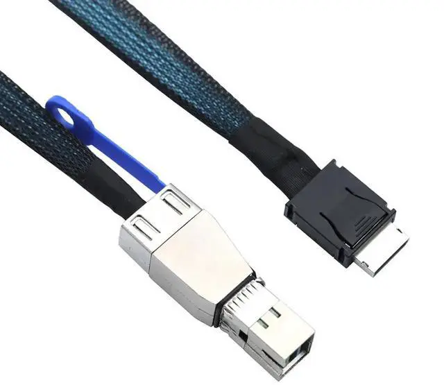 Alt view image 5 of 5 - 4i SFF-8611 to SAS SFF-HD 8644 4i Cable, 12Gbps High-Speed Server Data Cable Compatible with RAID Controller, Workstation, Storage Expansion (0.5M/19.68in)