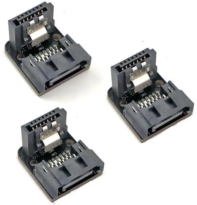 Main image of PH18 SATA III 7-Pin Connector 6Gb/s 90-Degree Reverse Angle Adapter for Motherboard (Forward 3pcs)
