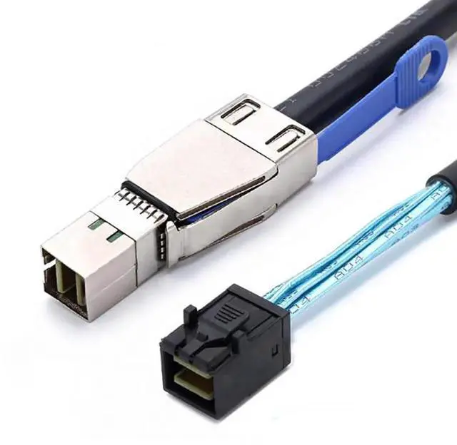 Alt view image 5 of 5 - Mini SAS HD Cable with IC SFF-8644 to SFF-8643 \u2013 12Gbps High-Speed Server Interconnect, 28AWG Copper Wire (2m)