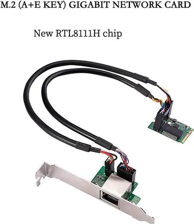 Main image of M.2 (Key A+E) to RJ45 Gigabit Ethernet Adapter 1000Mbps Wired Network Card, PCIe NGFF 2230 LAN Controller with Wake-on-LAN, Compatible with Windows/Linux/Mac OSV