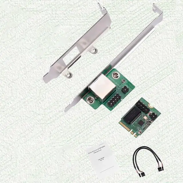 Alt view image 3 of 6 - M.2 (Key A+E) to RJ45 Gigabit Ethernet Adapter 1000Mbps Wired Network Card, PCIe NGFF 2230 LAN Controller with Wake-on-LAN, Compatible with Windows/Linux/Mac OSV