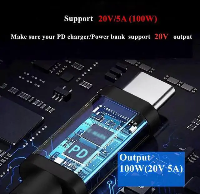 Alt view image 5 of 5 - Mini USB-C to DC Power Cable 100W 20V/5A PD, Compatible with Starlink Mini DC5521, USB-C to DC Charging Cord, 2m/5m/15m for Travel, Outdoor, Router Use (78.74, Inches)