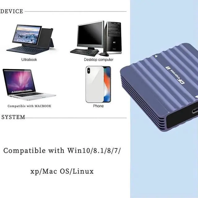 Alt view image 6 of 7 - PH862B CF Express A/B CFE Card Reader 10G USB3.2 High Speed with Aluminum Alloy Heat-Sink C to C/A Cable Compatible with Z6/Z7 1DX3 (PH862B-24 for CFE B Card)
