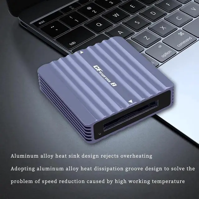 Alt view image 5 of 7 - PH862B CF Express A/B CFE Card Reader 10G USB3.2 High Speed with Aluminum Alloy Heat-Sink C to C/A Cable Compatible with Z6/Z7 1DX3 (PH862B-24 for CFE B Card)