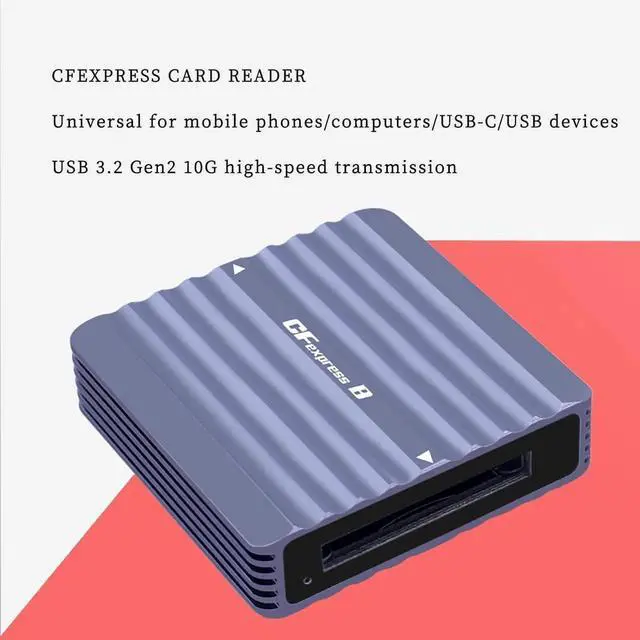 Alt view image 7 of 7 - PH862B CF Express A/B CFE Card Reader 10G USB3.2 High Speed with Aluminum Alloy Heat-Sink C to C/A Cable Compatible with Z6/Z7 1DX3 (PH862B-24 for CFE B Card)