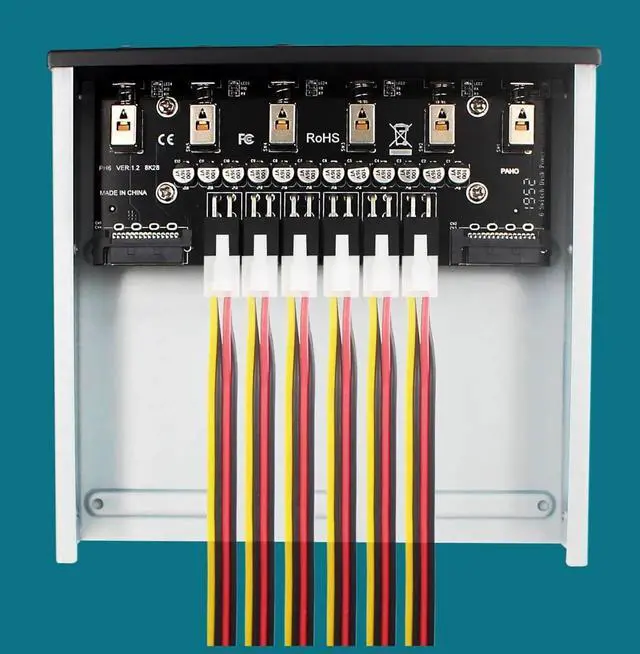 Alt view image 4 of 6 - PH6 Desktop Computer Front 5.25 Optical Drive Bay Expansion 6 SATA 15P Hard Disk Power Control Switch Multi System Switch