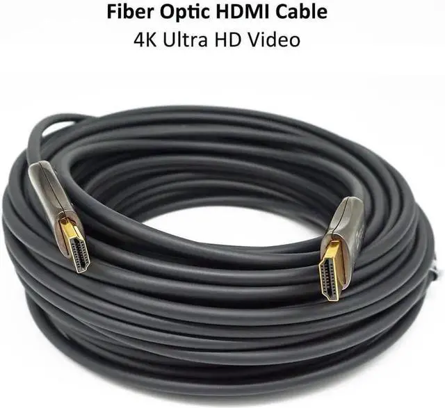 Alt view image 5 of 7 - DTech Ultra Slim Extra Long Fiber Optic HDMI 2.0 Cable 100 Feet Supports 4K 60Hz 18Gbps High Speed for Projector Laptop Computer Monitor TV Camera (31 Meters)