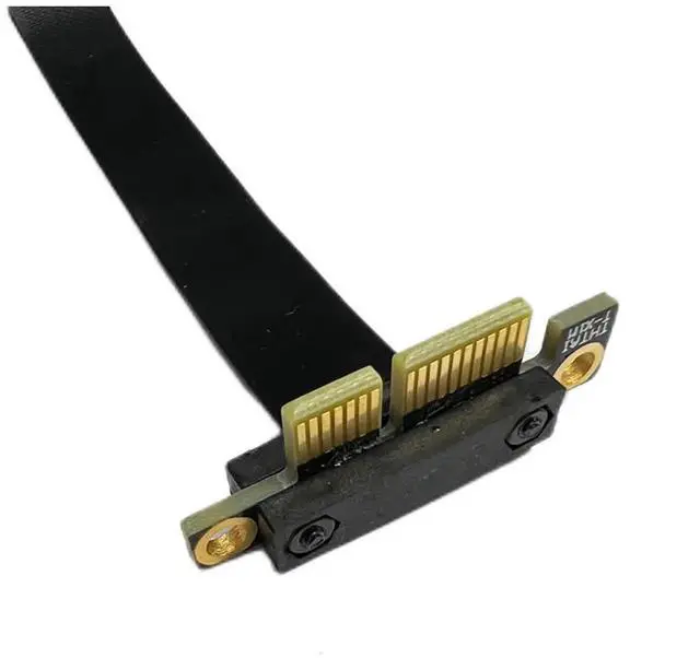 Alt view image 4 of 7 - PCIe 3.0 x1 Riser Extension Cable 90 Degree Reverse PCIe x1 to x1 Adapter with Gold-Plated Connector, Flexible PE Cable for GPU, Sound Card, Network Card (50cm)
